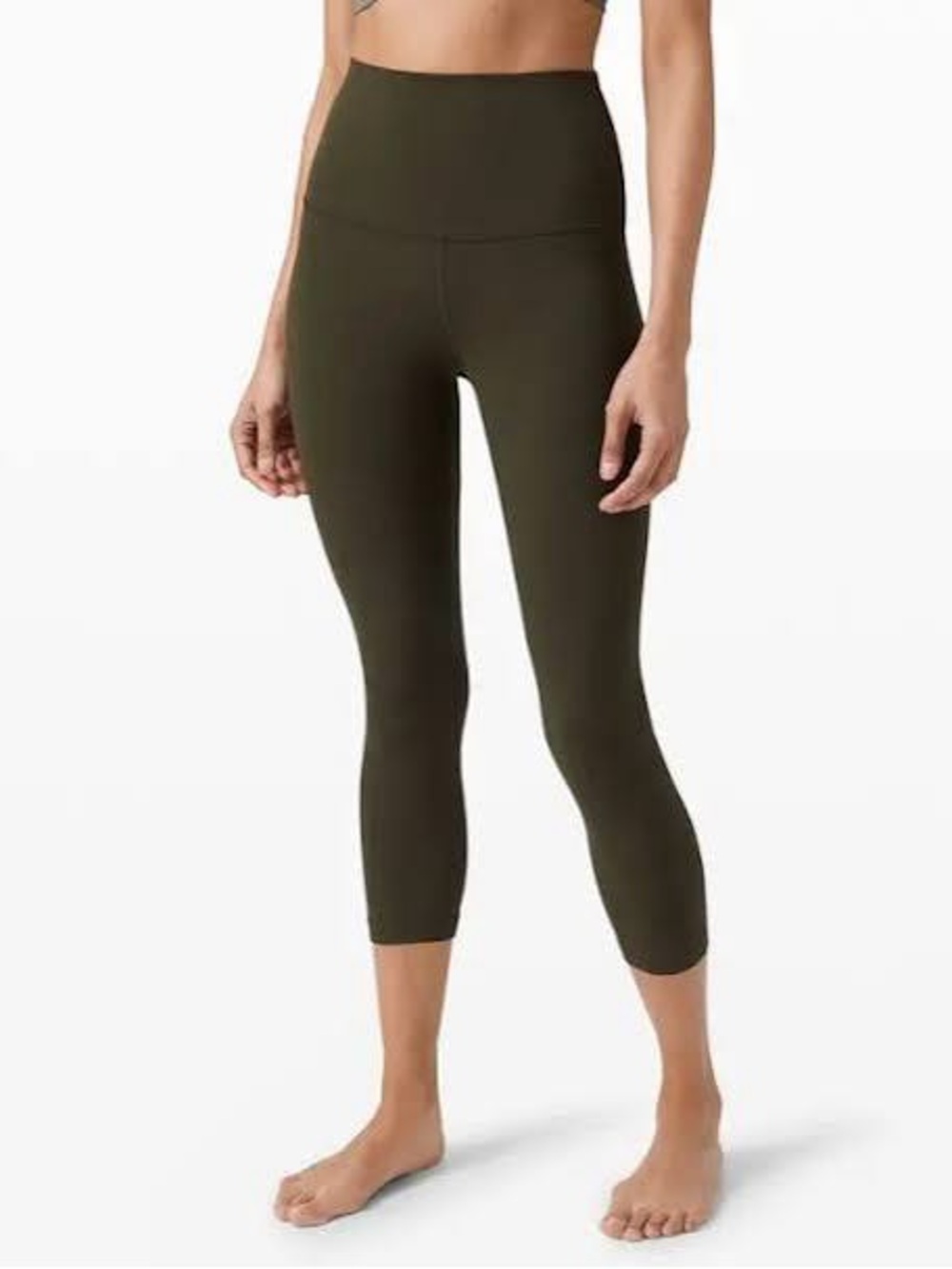 LuLuLemon Align High-Rise Crop 21” - Dark Olive size 4
